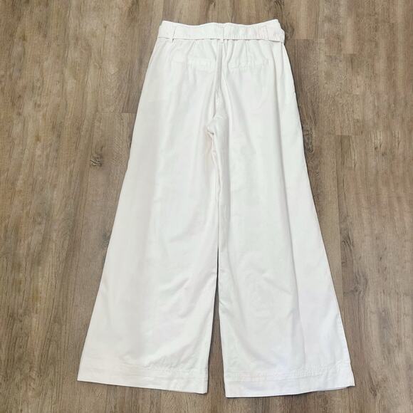 Abercrombie‎ & Fitch Women's Cream Tailored Wide Leg Pant Size Medium - Picture 2 of 10